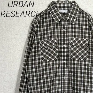 URBAN RESEARCH 셔츠 체크 무늬 가슴 포켓 캐주얼 겉옷