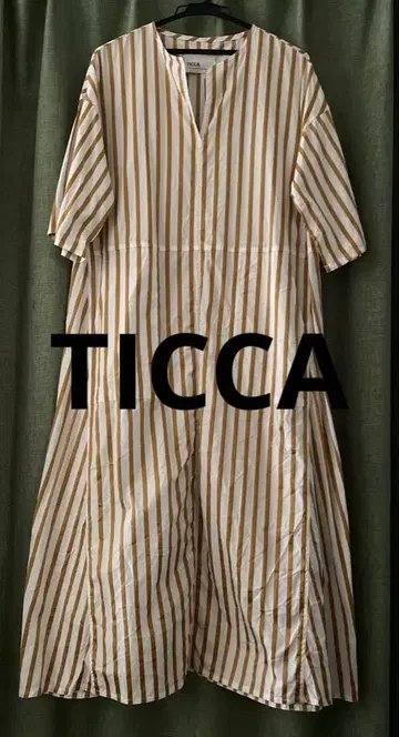 TICCA 스트라이프 반팔 원피스