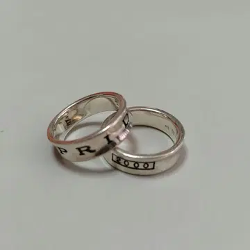 PRIDE 실버 반지 링 2개