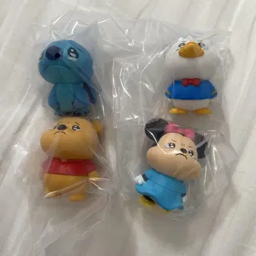 디즈니 캐릭터 울지 않는 몬 그 첫 번째 전체 4종 세트 가챠가챠