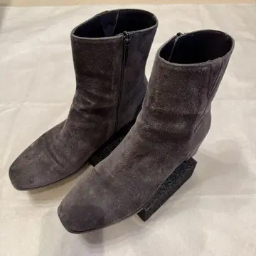 carino 사이드 지퍼 숏부츠 24cm 그레이 USED
