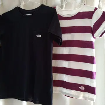 THE NORTH FACE 티셔츠 세트 (블랙 스트라이프)