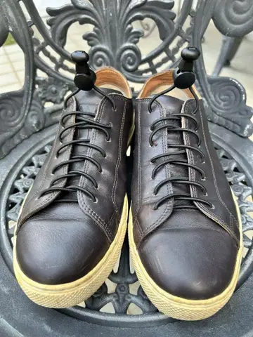 VANS 다크 브라운 가죽 스니커즈