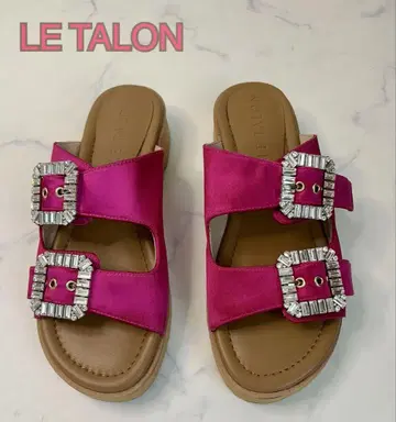 [ 새상품급 ] LE TALON 비쥬 버클 W 벨트 샌들 M 사이즈