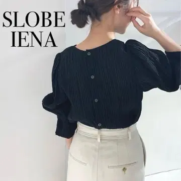 새상품급 SLOBE IENA 슬로브 이에나 와셔 블라우스 블랙
