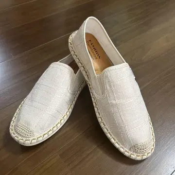 새상품 미사용 베이지 린넨 슬립온 42