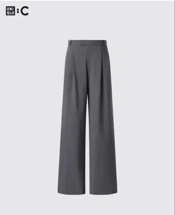 UNIQLO C 유니클로 턱 와이드 스트레이트 팬츠 그레이 사이즈 S