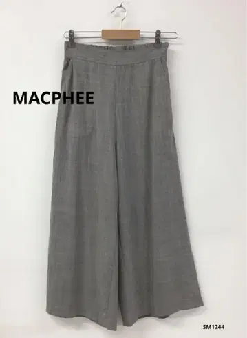 MACPHEE 맥피 썸머 울 와이드 팬츠 그레이 S
