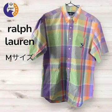 ralph lauren 체크 무늬 반팔 셔츠 M 사이즈