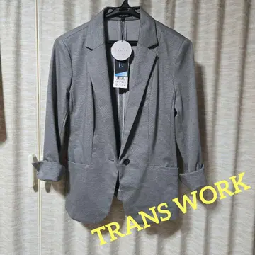 [택 포함 미착용] TRANS WORK 그레이 자켓