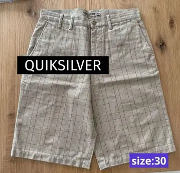 QUIKSILVER 체크 무늬 숏팬츠 30 남성용