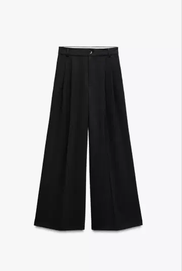 ZARA 더블 플리츠 팬츠 블랙