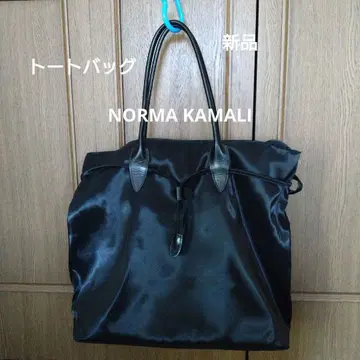 새상품 MORMA KAMALI 블랙 새틴 토트백 외부 포켓 내부 포켓 2