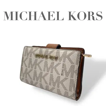 미품 MICHAEL KORS 마이클코어스 올 패턴 반지갑 MK 로고