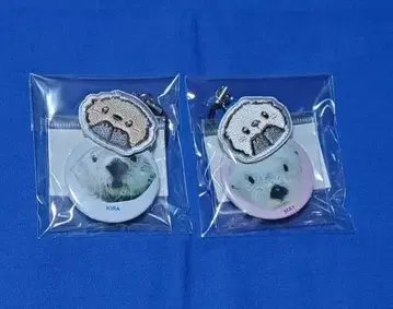 도바 수족관 랏코 토바스이 키라 메이 캔뱃지 & 키링 2개 세트