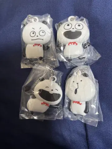 고키겡 판다 납작 마스코트 4개 세트