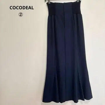 코코딜 COCODEAL 니트 코르셋 머메이드 스커트 네이비 M