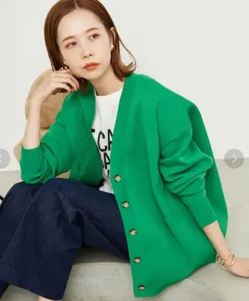 SLOBE IENA 와이드 실루엣 V넥 가디건