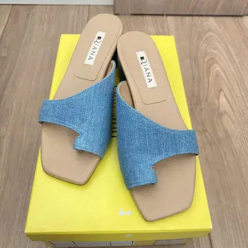 새상품급 DIANA 다이애나 데님 샌들 뮬 S 사이즈 일본제