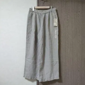 린넨 워싱 이지 와이드 팬츠 L 아이보리 여성용