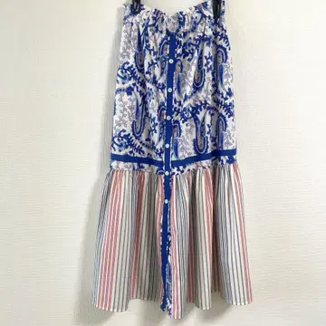 롱 스커트 허리밴딩 리조트 스커트