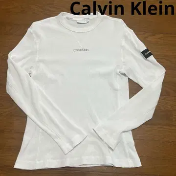 Calvin Klein 와플 롱 슬리브 티셔츠 긴팔