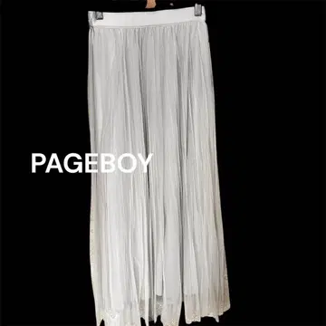 PAGEBOY 튤 플리츠 롱 스커트