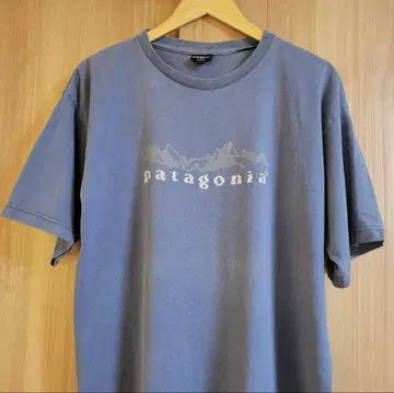 Patagonia / 반팔 로고 티셔츠 / 블랙 택 눈 없음 / L