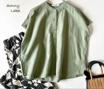 Sonny Label 린넨 혼방 프렌치 슬리브 올리브 그린