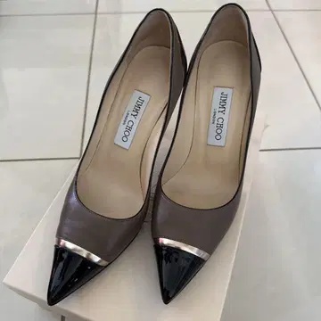 JIMMY CHOO 그레이 블랙 하이힐