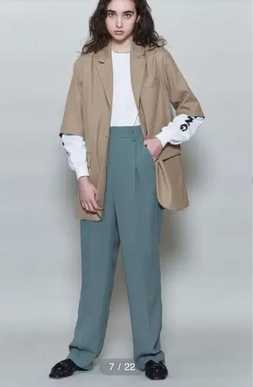 6(ROKU) GEORGETTE TUCK PANTS / 팬츠 블랙 38