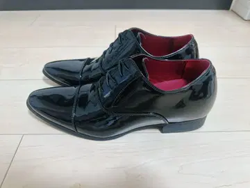 Cloud9 결혼식 신랑 키높이 신발 에나멜 블랙 26.5cm
