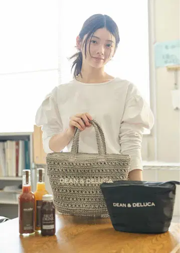 DEAN&DELUCA x BEAMS COUTURE 크로셰 바스켓 백