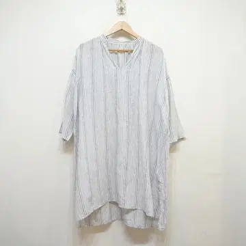 nest robe 일본제 린넨 마 100 스트라이프 원피스