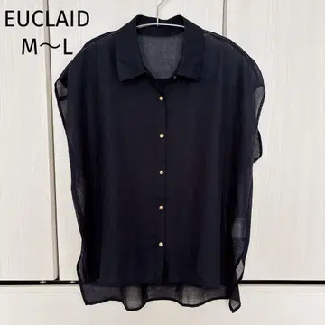 EUCLAID 에우클레이드 프렌치 슬리브 블라우스 시어 일본제 M~L