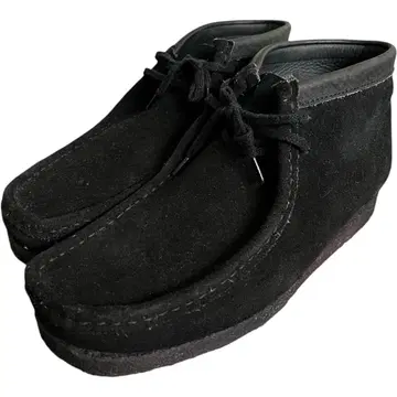 Clarks Wallabee 블랙 스웨이드 부츠 신발