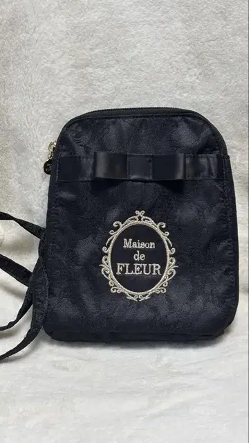 Maison de FLEUR 레이스 미니 숄더백 블랙