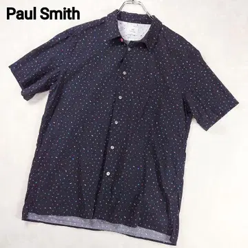 폴스미스 Paul Smith 반팔 셔츠 블랙 올 패턴 L 사이즈