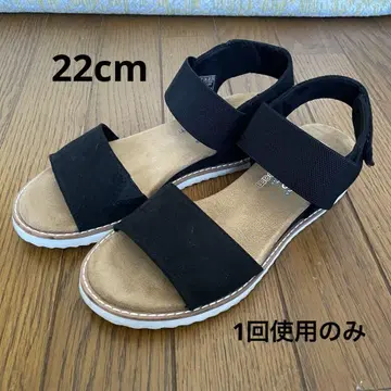[컨디션 최상] BOBS from Skechers 블랙 샌들 22cm
