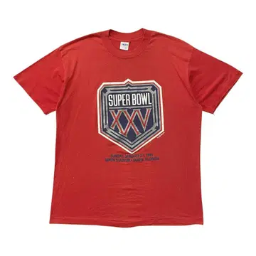 구제 USA 90S NFL 슈퍼볼 티셔츠 빈티지 레드