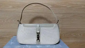 베이지 글리터 핸드백