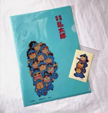 닌타마 란타로 1학년 하반 란키리신 클리어 파일 스티커 원작 그림 낙란