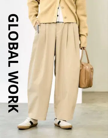 GLOBAL WORK 글로벌 워크 이지케어 치노 코쿤 와이드 팬츠