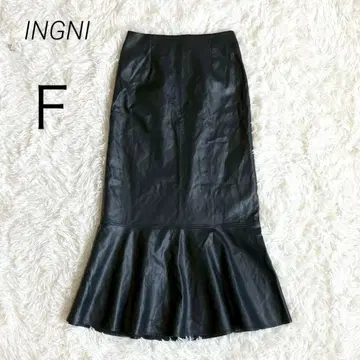 잉그 INGNI 롱 스커트 머메이드 스커트 인조 가죽