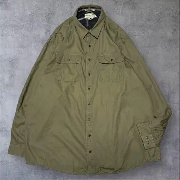 A927/ 엘엘빈 L.L.Bean 워크 셔츠 긴팔 체크 그린