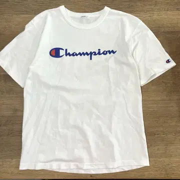 80~90년대 챔피온 화이트 심플 로고 T