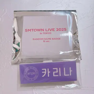 SMTOWN 2025 POPUP 한정판 네임 배지 aespa 카리나