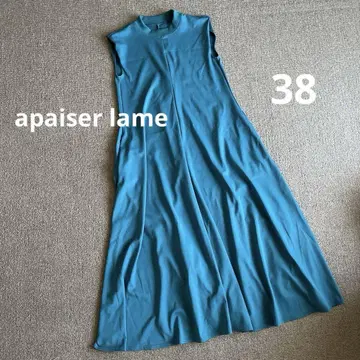Apaiser lame 슬리브 롱 원피스 블루 38 아페제라무
