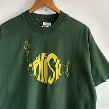 90년대 싱글 스티치 PHISH 유럽 투어 T 피쉬 밴드 티셔츠