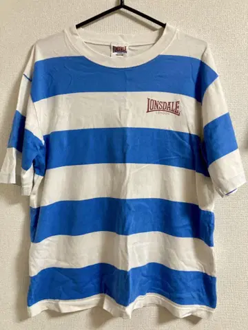 론즈데일 보더 T셔츠 블루 화이트 LONSDALE